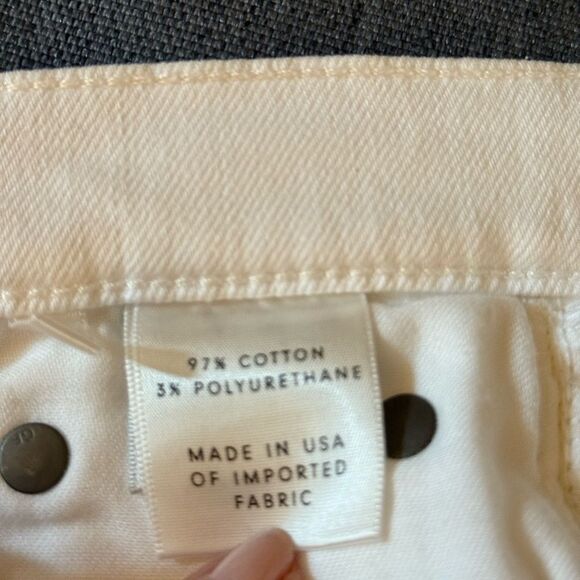 Grlfrnd Kendall White Noise Denim Cropped Jeans with Zip Ankle. Size 24. - Picture 12 of 14